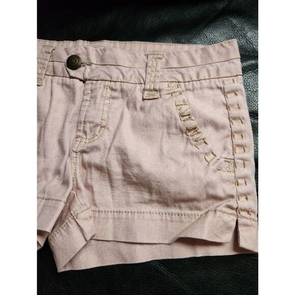 #10 BKE  pink shimmering with gold shorts  - Mollie Cuffed shorts (Size 27) - Picture 7 of 10